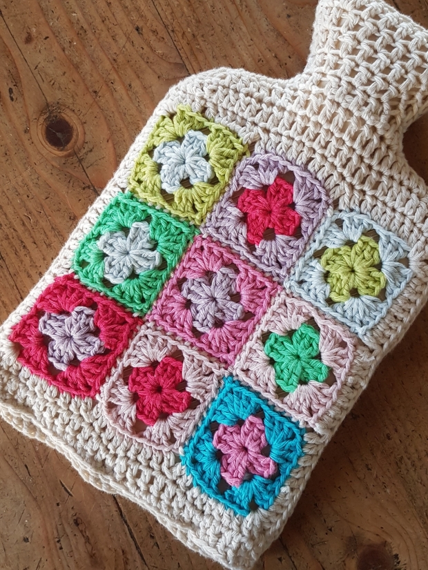 Crochet Hot Water Bottle Cover | MyCraftyMusings